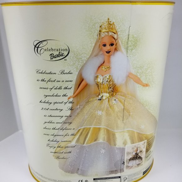 Holiday Celebration Special Edition 2000 Barbie Doll Gold Millennium Barbie - Picture 3 of 11